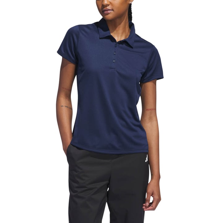 W Solid Performance Short Sleeve Polo Shirt Blå Adidas