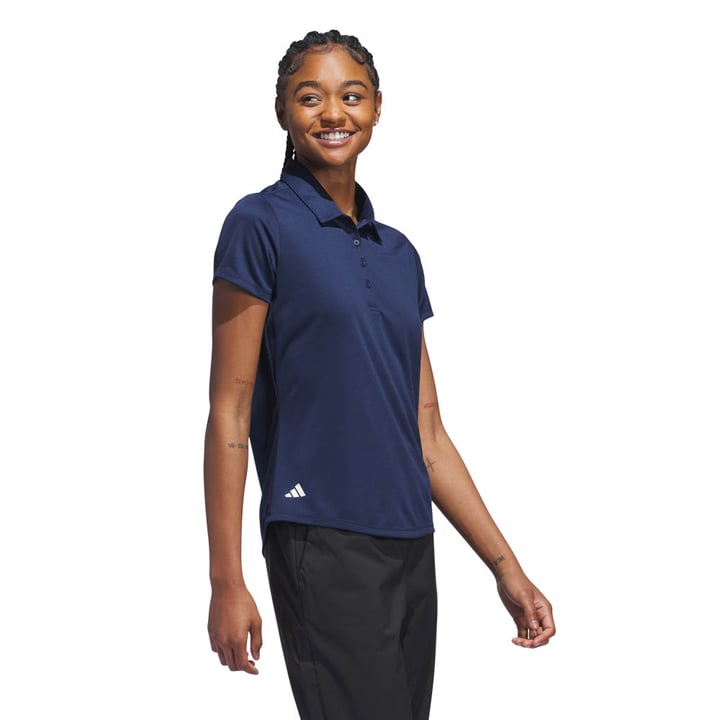 W Solid Performance Short Sleeve Polo Shirt Blå Adidas