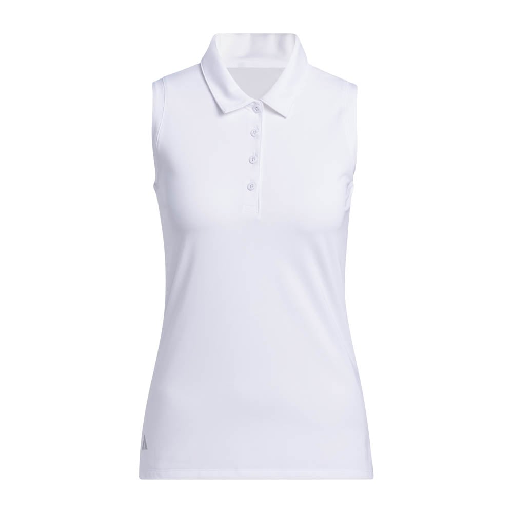 W Ultimate Solid Sleeveless Polo Shirt Vit