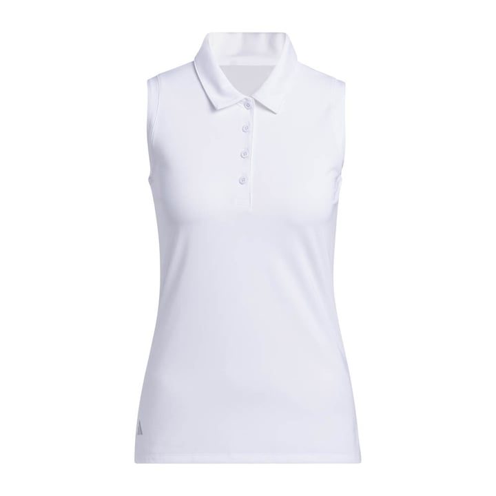 W Ultimate Solid Sleeveless Polo Shirt Vit Adidas