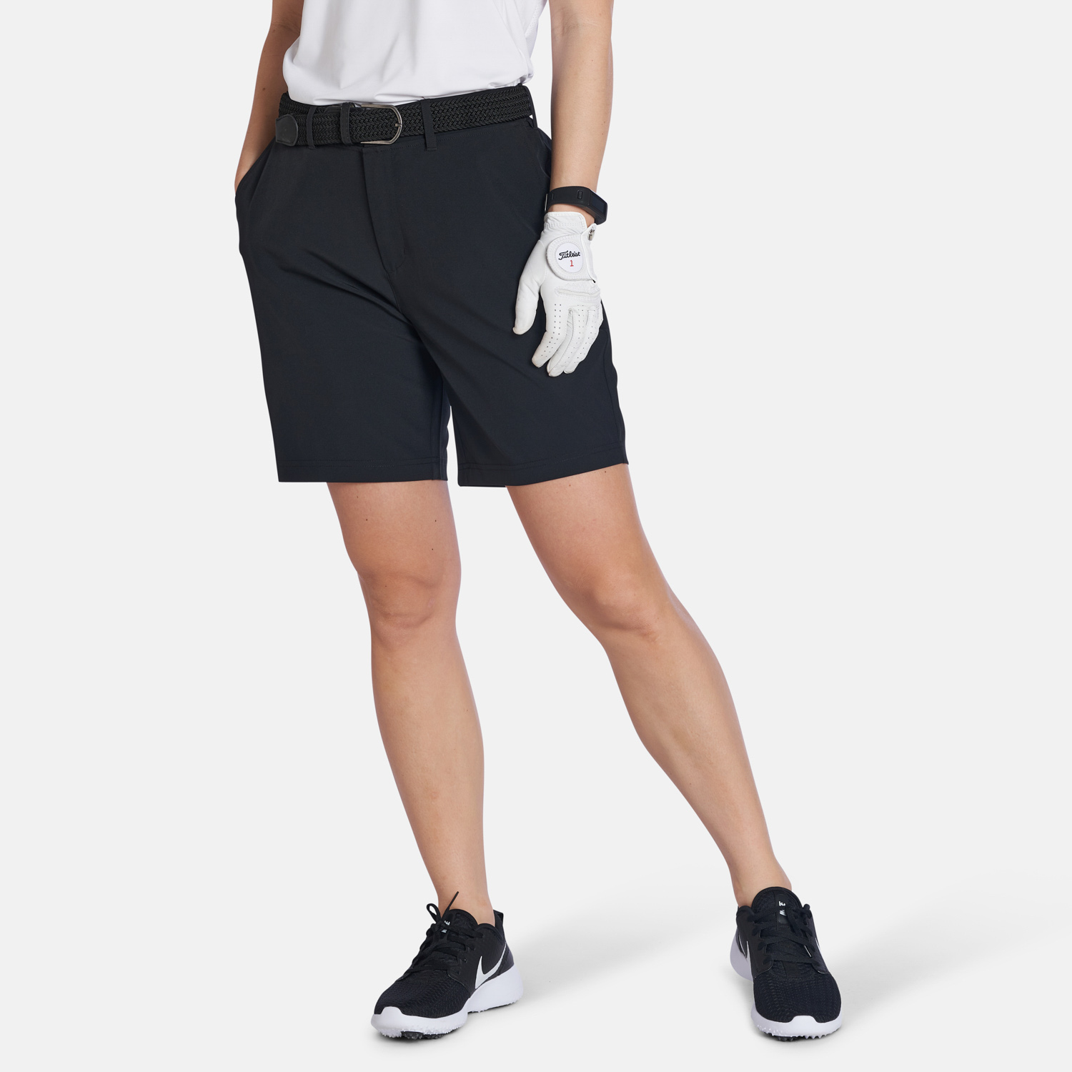 Ladies black 2024 golf shorts