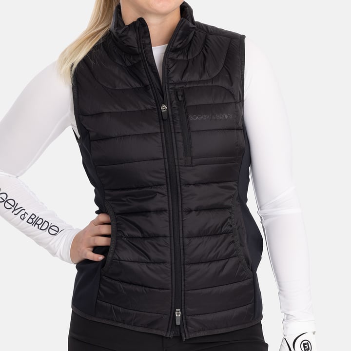 W Hybrid Padded Vest Svart Bogeys & Birdies